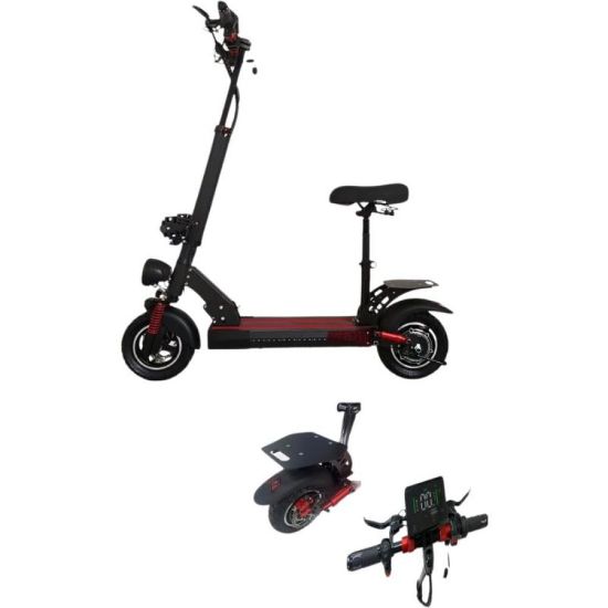 صورة سكوتر الوحش الكهربائي الأحمر مميز